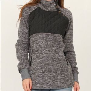 Black quilted Cowl neck sweater
